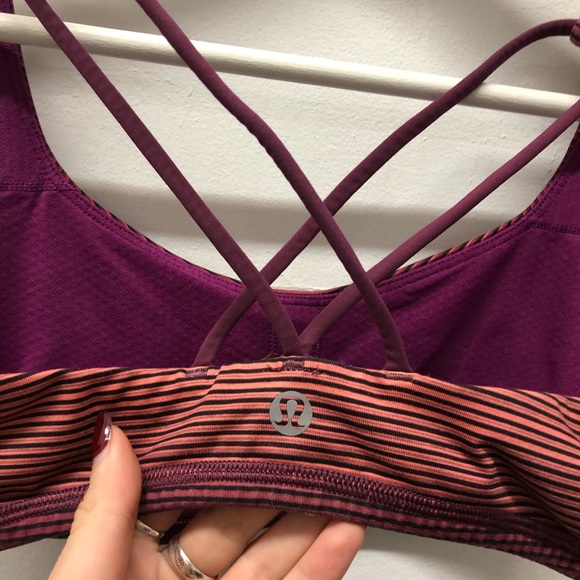 Lululemon Free To Be Bra Simply Radiant Pink Paradise Black / Red Grape Size 4 - Picture 3 of 5
